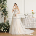 Elegant and luxurious trailing bridal gown sexy backless lace bridal princess wedding dress